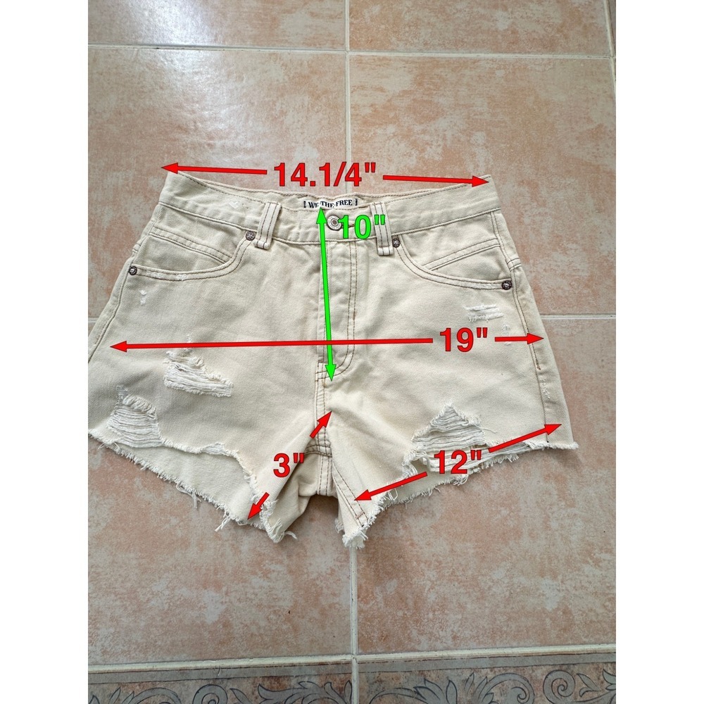 Free‎ People We The Free - Now Or Never  Denim shorts Women Size: 25-New-notags- - Picture 3 of 9